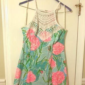 Lilly Pulitzer Pearl Crochet Neck Shift Dress